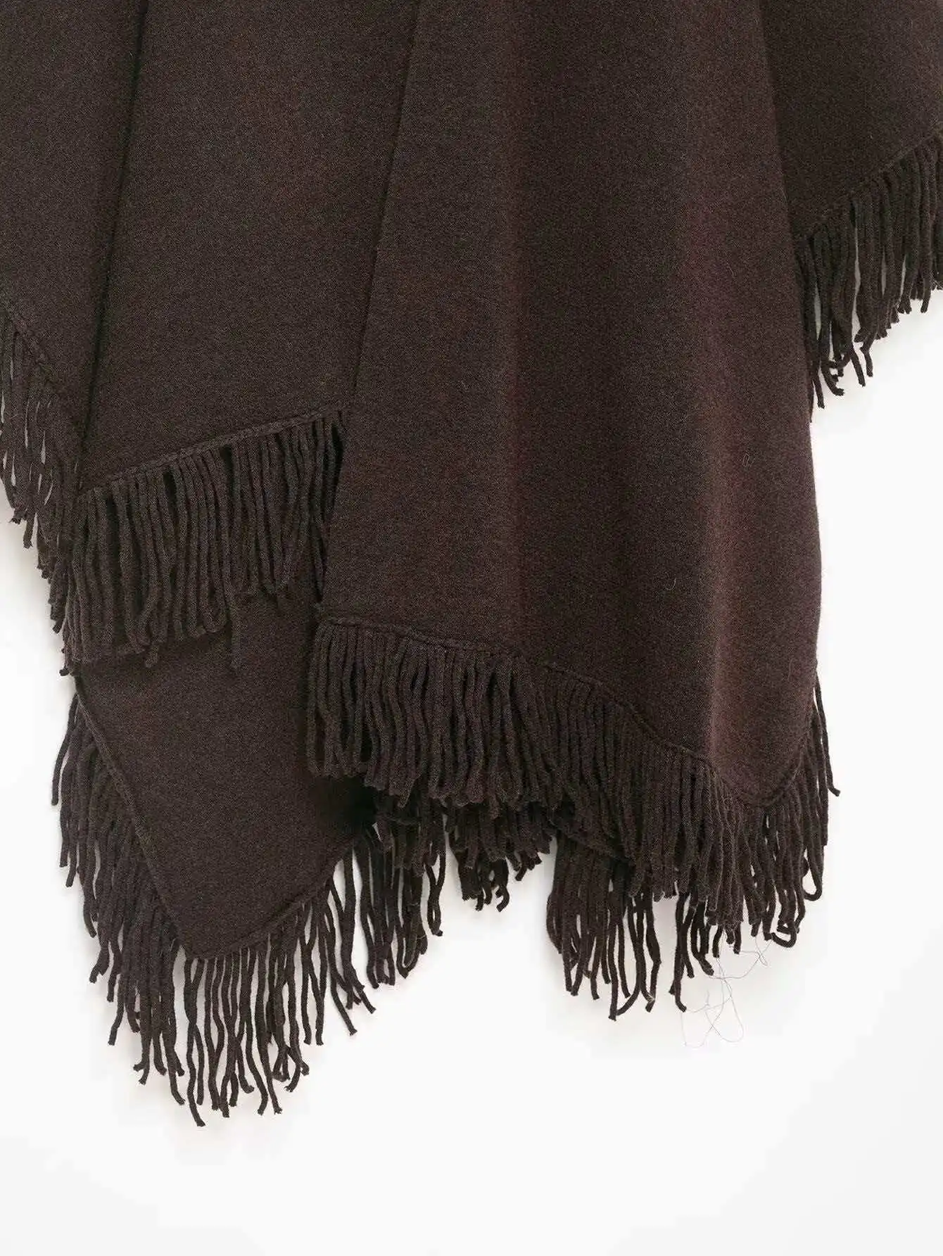 المرأة تصميم تحسس قمة الخريف الشتاء موضة شرابة مزينة كيب الحياكة ملابس خارجية بسيطة غير النظامية عباءة غير رسمية سترة #6