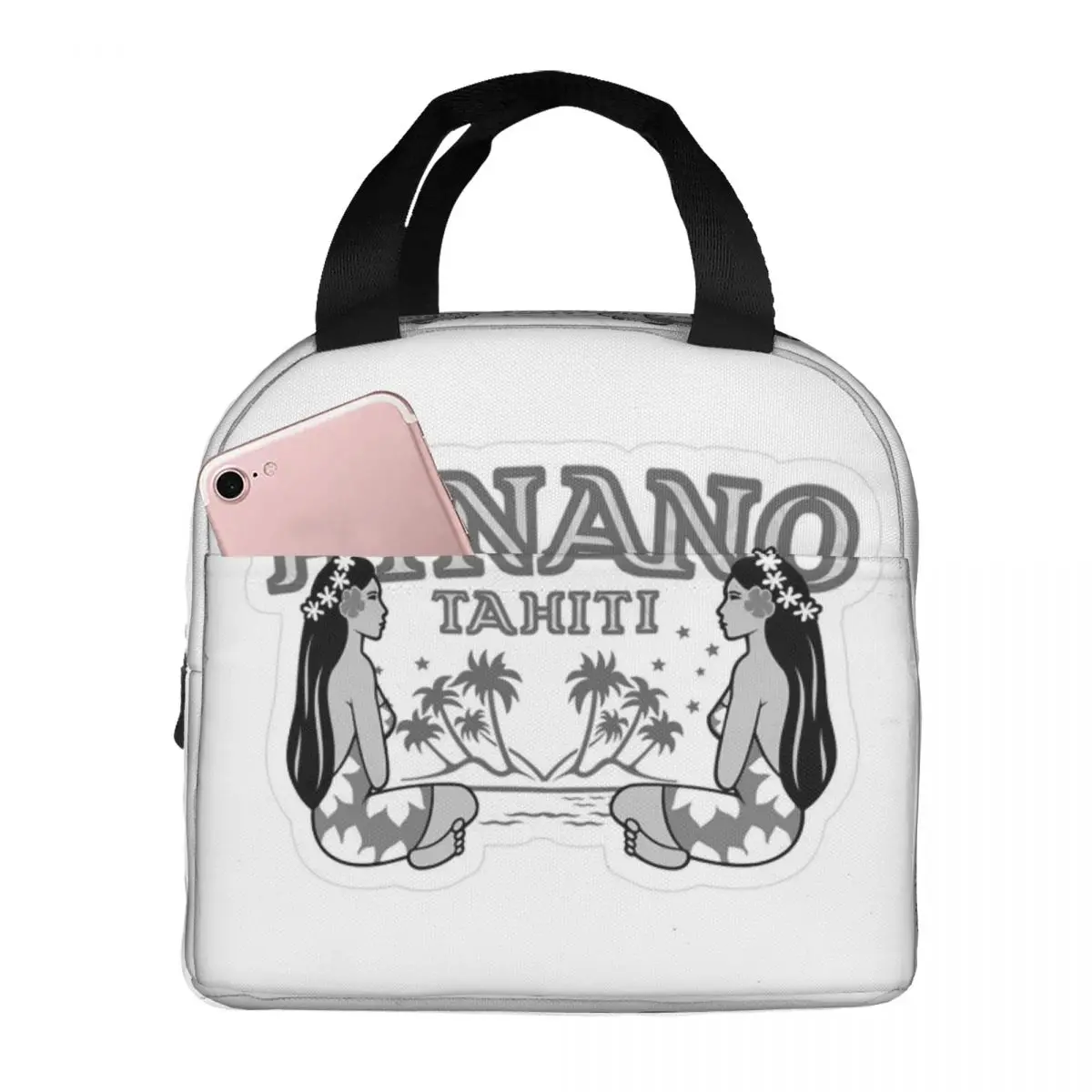 

Hinano Tahiti Insulated Lunch Bag for Women Office Cooler Thermal Food Box Tote Leakproof Lunch Boxes Container