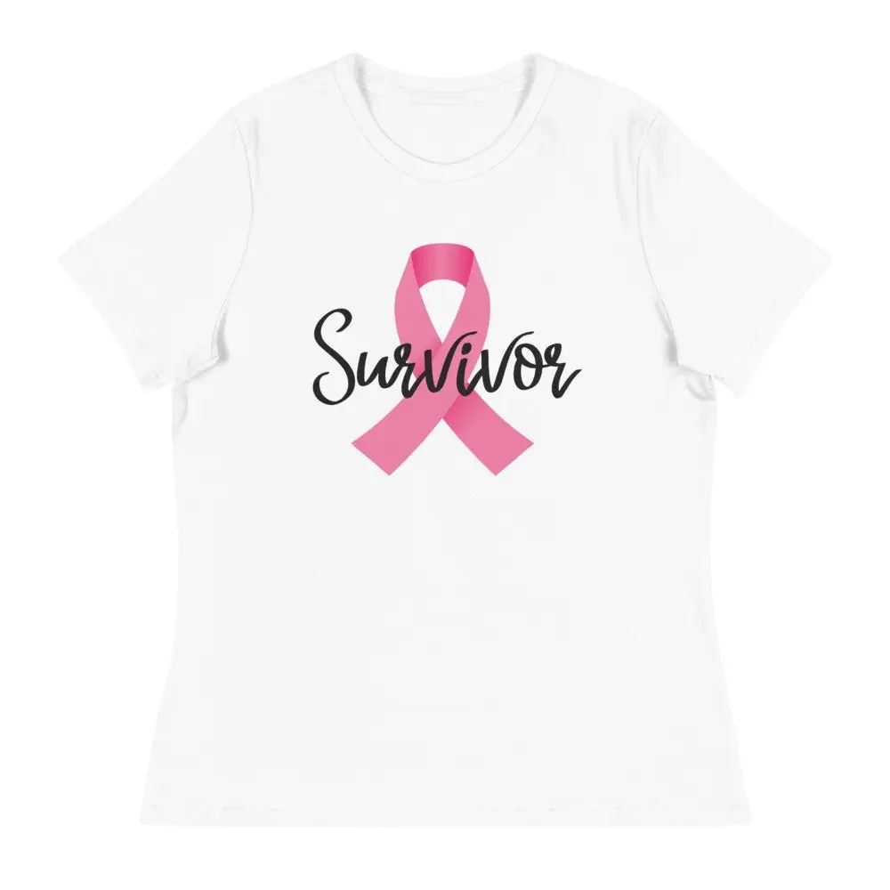 Breast Cancer Pink Ribbon Survivor Women's Relaxed T Shirt