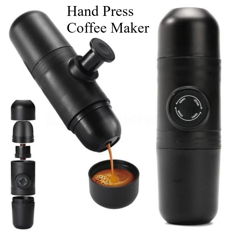 140ml Travel Outdoor Espresso Coffee Maker Mini Hand Press Manual Coffee Machine Portable Capsule Coffee Maker Maker Ideal Gift