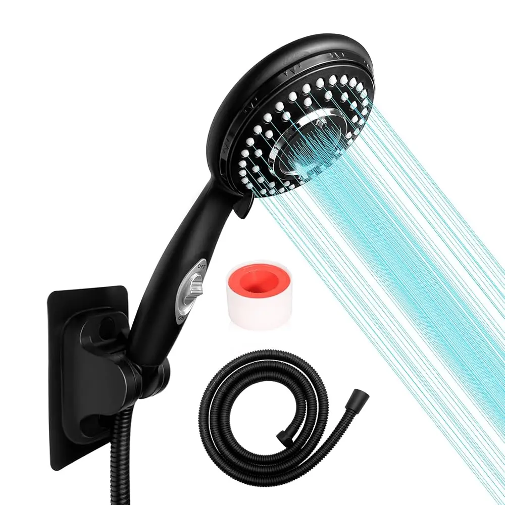 

Free Shipping-RV Shower Head with Hose and on off switch - High pressure shower head replacement for Bath room、RV、Motor home、Boa