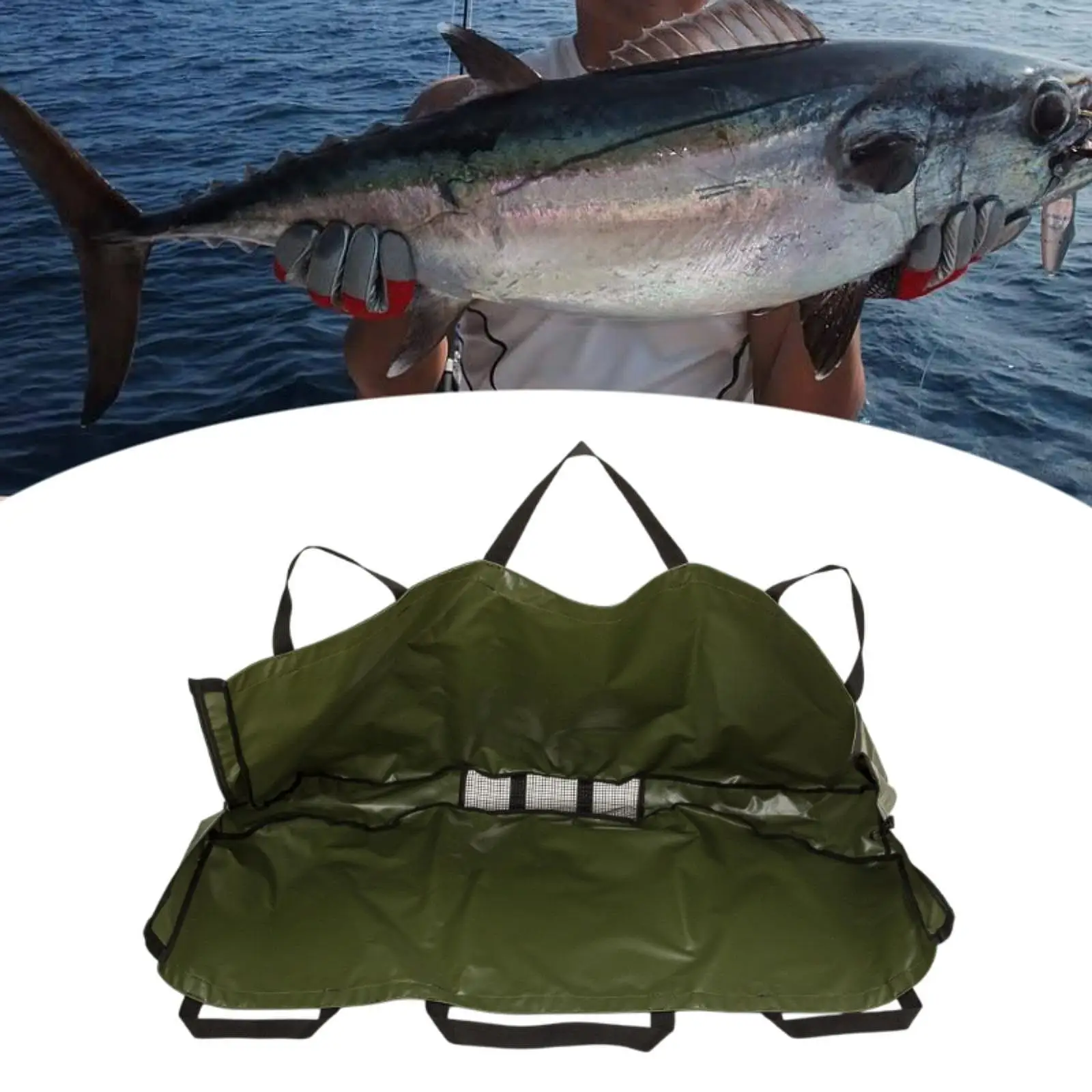 

Fishing Bag Dustproof Easy to Store Wearproof Water Resistant Measuring Bag Landing Bag Outdoor Weighting Bag Fishing Lovers
