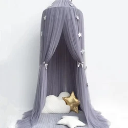 1pc Hanging Fairy Princess Mosquito Net Crown Round Screen Canopy Insect Bed Voile Garden Camping Anti-Mosquito Kids Room Decor