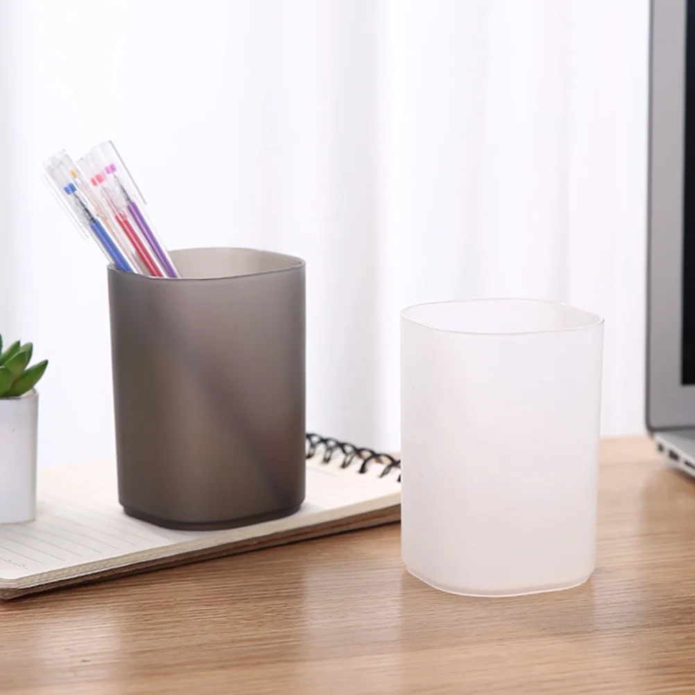 

10pcs Pen Holder Stationery Stand Sturdy PP Material Large Space Household Brush Organizer Multi-Function Pencil for Family