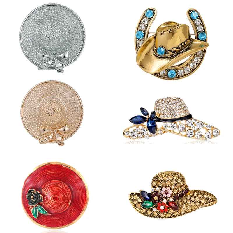 Heißer Verkauf Hut Design Brosche Strohhut Strand hut Pin Männer & Frauen tägliche Reise Party tragen Geschenke für Freunde