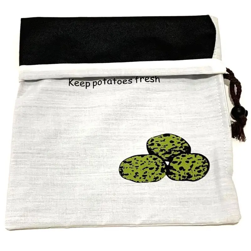B69C 4PCS Potato Storage For Pantry I Potato And Onion Storage Bags With Side Zipper Farmhouse Onion Bag With Liner 35X26cm