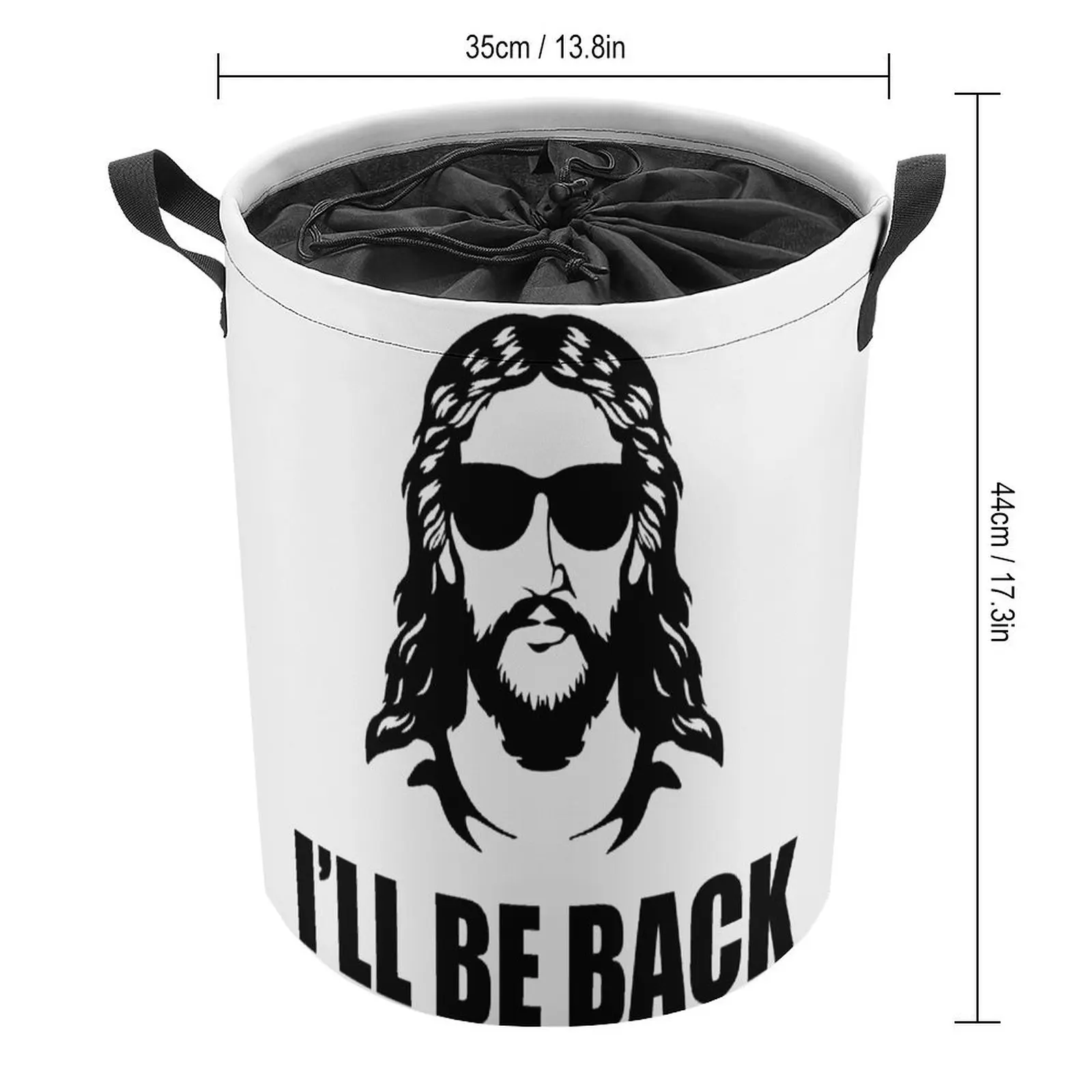 Jesus Will Be Back Men S Premium Hoodie Storage Box Unique Laundry Basket Lifting Hand Convenient Stored Toys Organizer Division