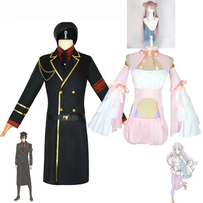 

Mimori Byakuya Cosplay Costume Anime Magical Girl and Evil Lieutenant and Women's Full Set of Role Play Costume and Wigs