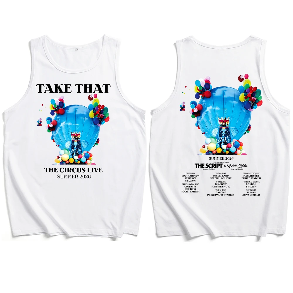 Take That the Circus Tour 2026 Vest Tank Top Loose Women's Sleeveless Summer Tank Top Shirt