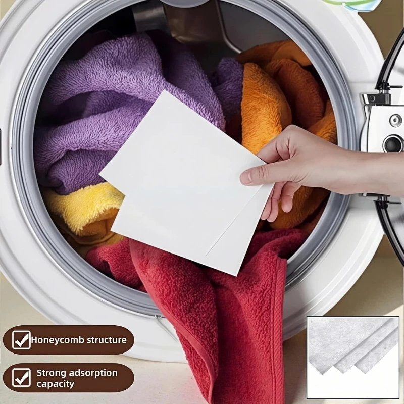 Laundry Color Absorbing Paper Anti-String Mixing Color Absorption Wash Accessories Anti-dyeing Laundry Tablets For Clean Clothes