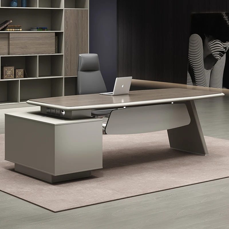 Luxury Computer Office Desks Corner Wooden Storage Manager Office Desks With Drawers Simple Design Furniture Escritorio LLOD