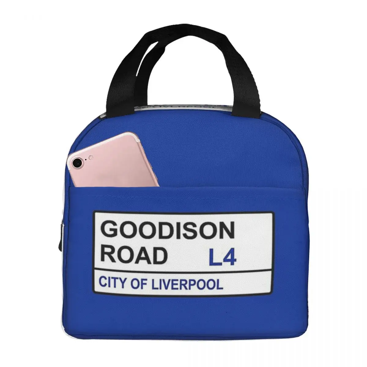 Everton Football Team Goodison Road Street Sign Lunch Bags Insulated Bento Box Lunch Tote Picnic Bags Cooler Thermal Bag