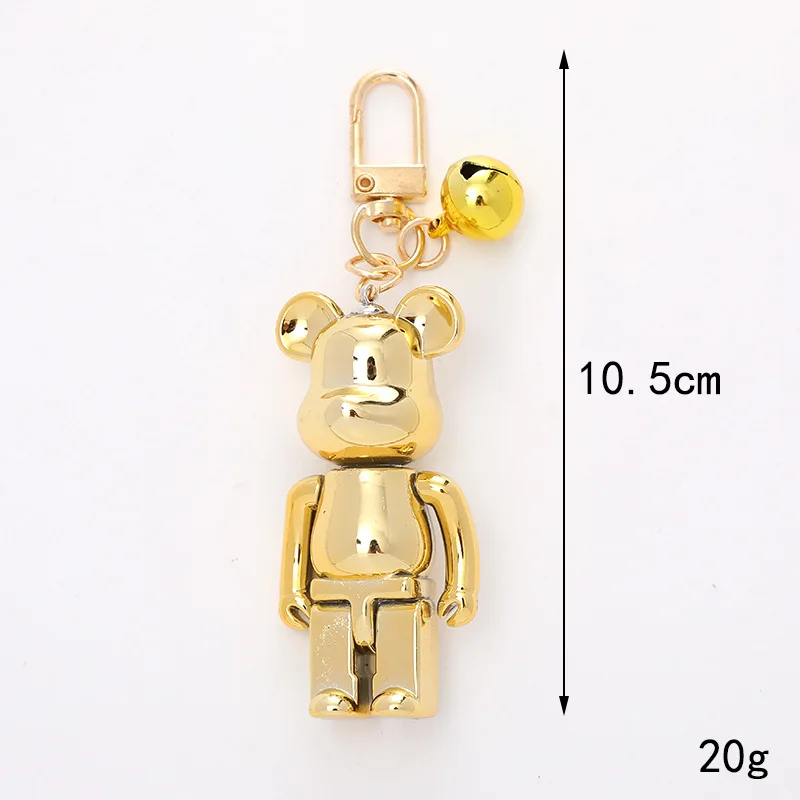 8pcs Creative Zinc Alloy Violent Bear Keychains Exquisite Cute Car Key Ornaments Bag Pendant Cartoon Key Chains Gift wholesale