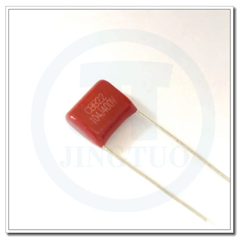 50pcs CBB22 104J400V 400V104J 100nF P10 Lead Pitch 10mm Metallized Polypropylene Film Capacitor