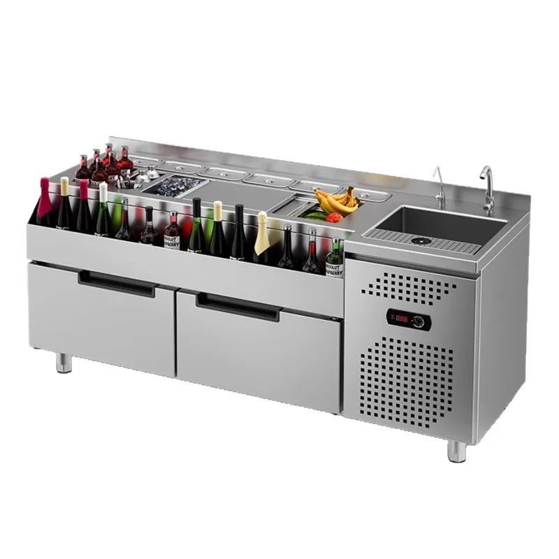 

Bartender Bar Workbench Cocktail Bar Whiskey Circular Bartender Stainless Steel