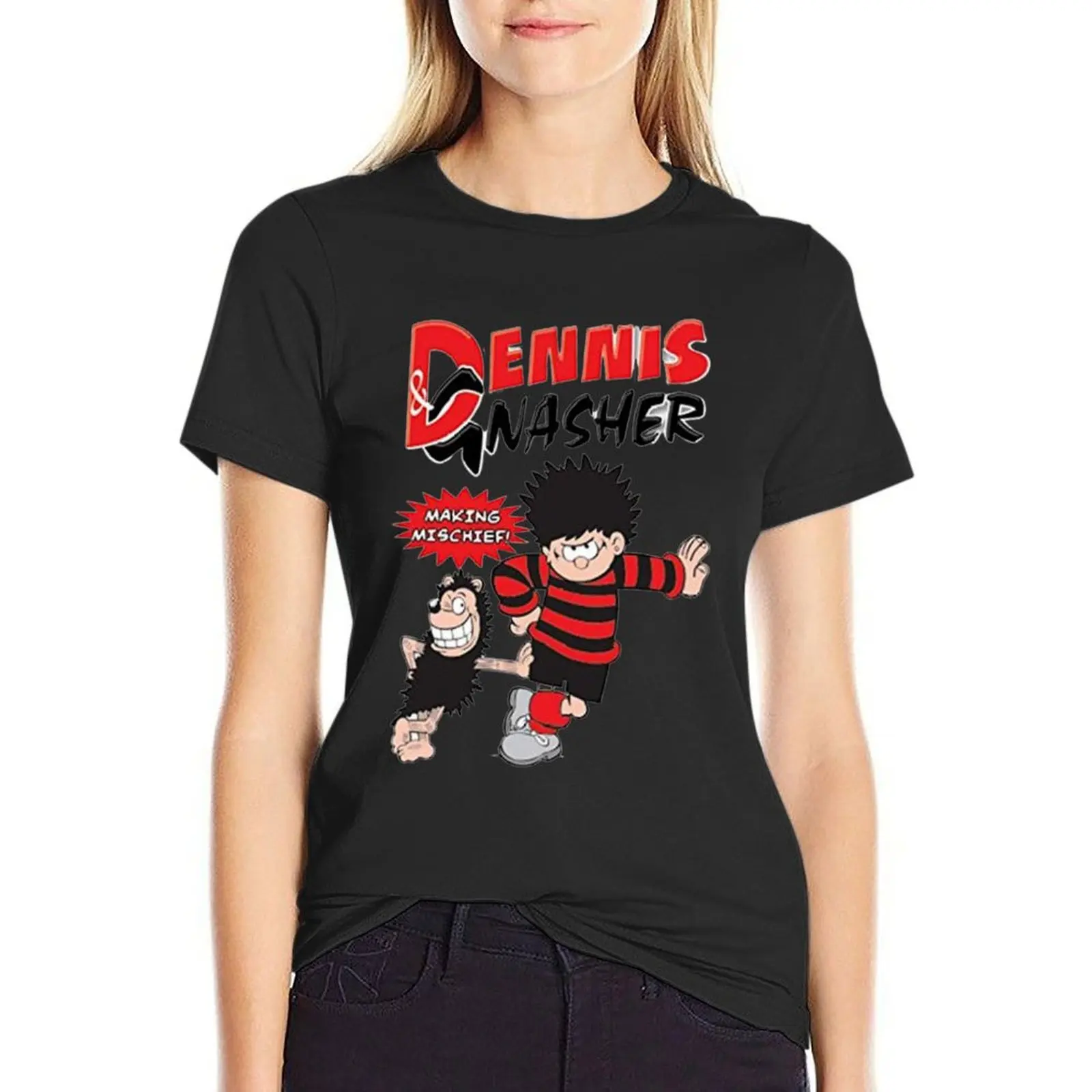 

Making Mischief. Classic Dennis the menace and Gnasher, vintage style. T-Shirt cute clothes vintage clothes Women t-shirts