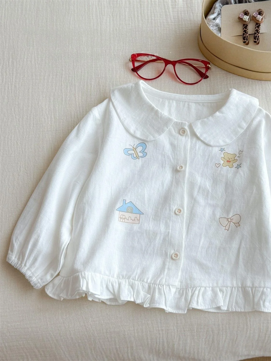 

Повседневная универсальная хлопковая длинная свеч с принтом Sweet Girl, круглая, удобная посадка для детей до 7-летнего возраста