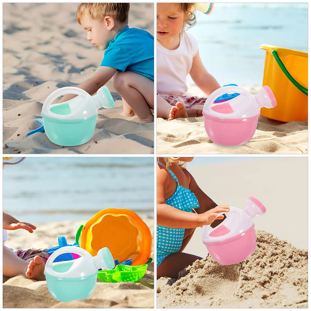 4 Pcs Children's Bath Kettle Water Jugs Toddler Watering Cans Plastic for Garden Summer Beach Indoor Toys Seaside Kids