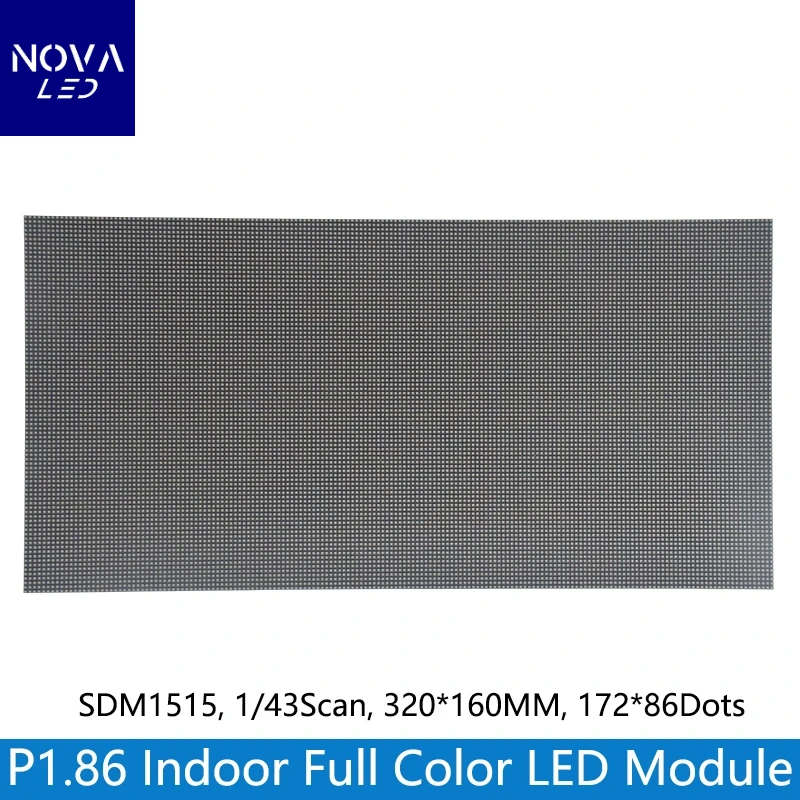 Indoor Small Pitch P1.86 LED Light RGB Module High Pixel Screen Full Color Advertising Indoor Matrix Wall Display Panel