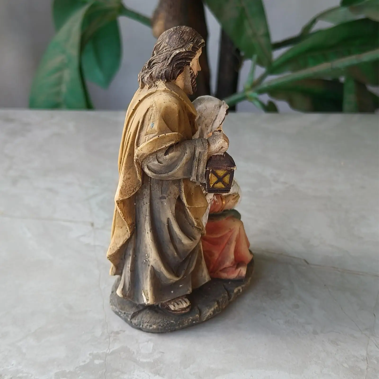 Nativity Scene Handmade Religious Decoration Nativity Scene Indoor For Holiday Home Church Kids Table Yard Lawn Door