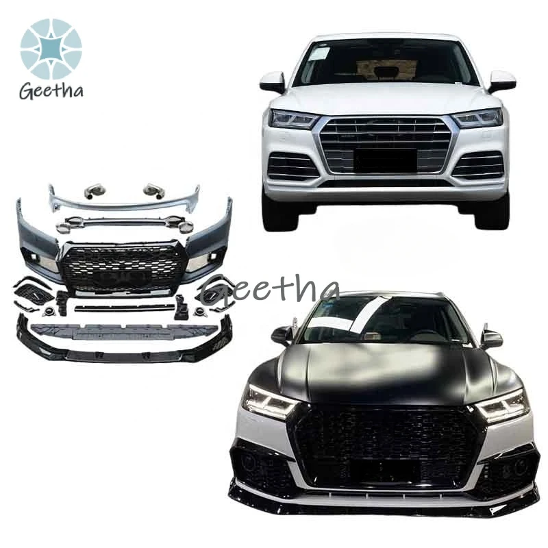 

For Wholesale Body Kits for 2017-2019 Audi Q5 Upgrade To RSQ5 Front Car Bumpers Grille Rear Car Bumpers Rear Lip Exhaust Pipe