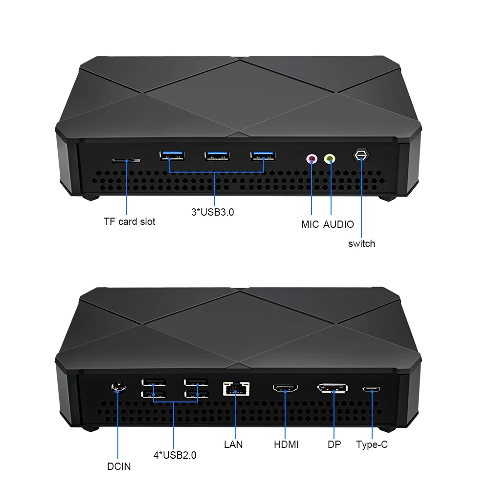 Imagem -05 - Topton-gaming Mini pc Computador Desktop Dual Ram Dual Nvme Gamer pc Htpc Wifi6 Nuc Amd Ryzen 5900h 5900hx Intel Core i9 11900h