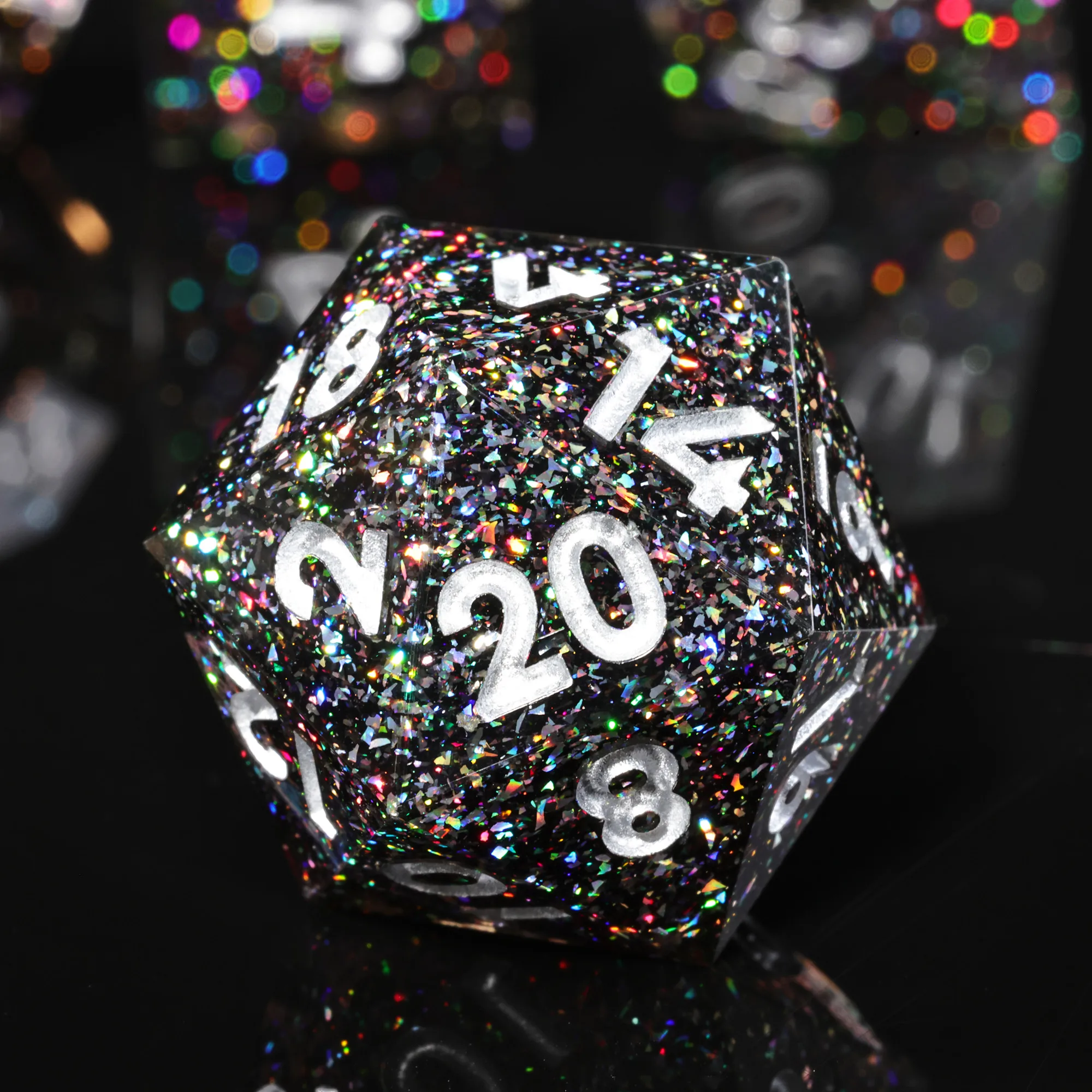 MINI PLANET DND Dice For TTRPG Desktop Game Polyhedral Resin Dice Set 6/7/10/11pcs Dark Light Handmade Dice Set Drop Shipping