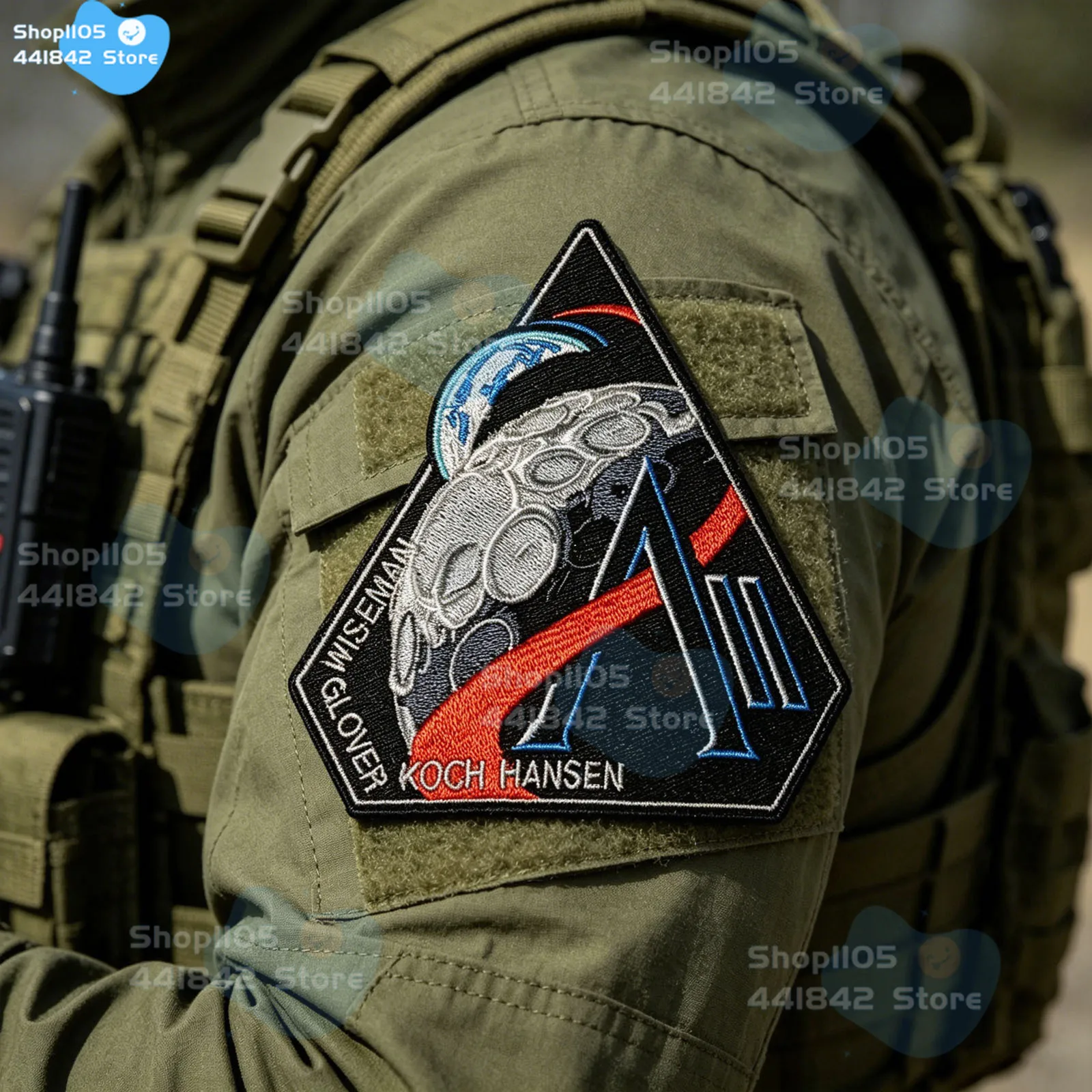 

Artemis II Space Exploration Embroidered Patch Astronaut Mission Inspired Tactical Patch Embroidered Morale Badge