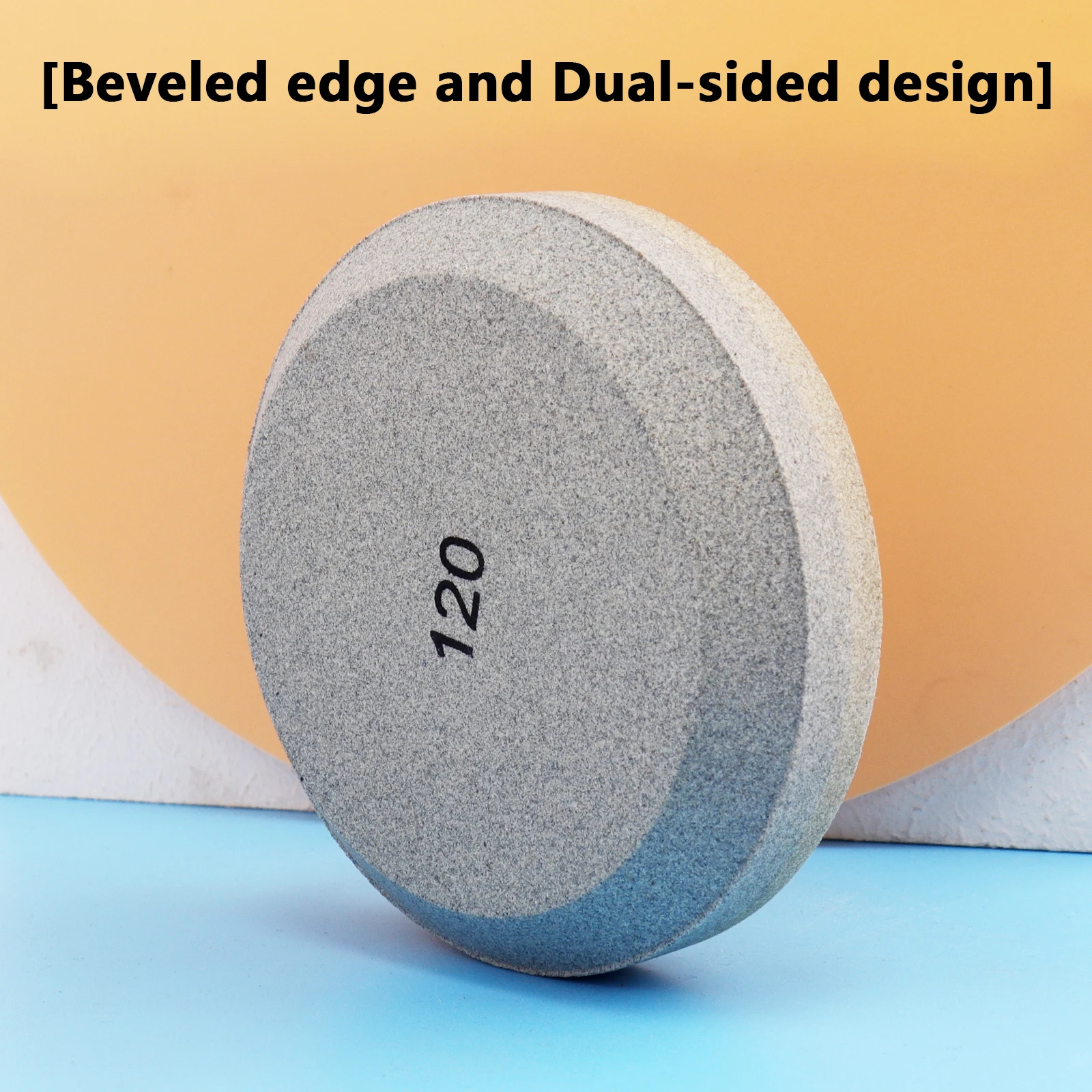 

1pc Axe Sharpening Stone Dual Grit 120# /280# Round Whetstone, Knife and Machete Sharpener, and Garden Tool Sharpener