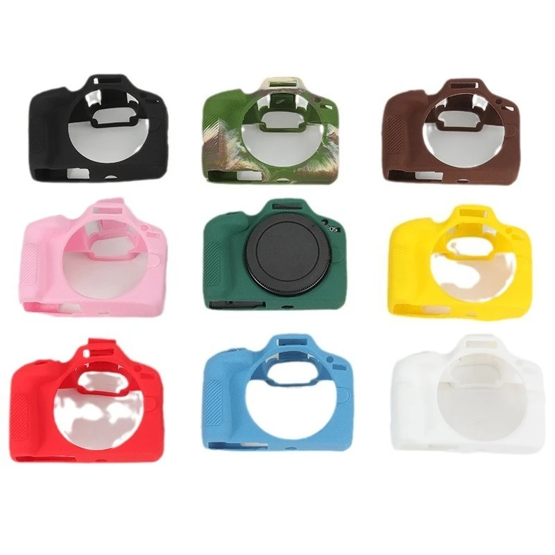 For Canon EOS R100 Silicone Case Rubber Protector Skin R100 Micro-single camera soft case cover+1PCS Free Tempered Film