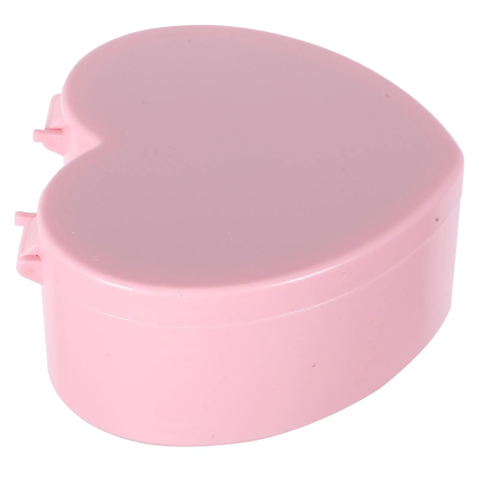 

Heart Shaped Jewelry Box Pink Dual Layered Girls Storage with Mirror Earrings Case Travel Ring Decorative Container Mini Size