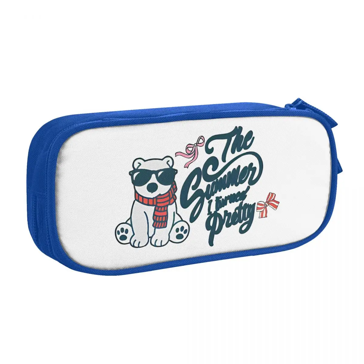 مقلمة الصيف التي تحولت إلى مقلمة جميلة لفريق الموضة كونراد الدب صندوق القلم حقيبة أطفال تخزين كبير مكتب سستة مقلمة #1