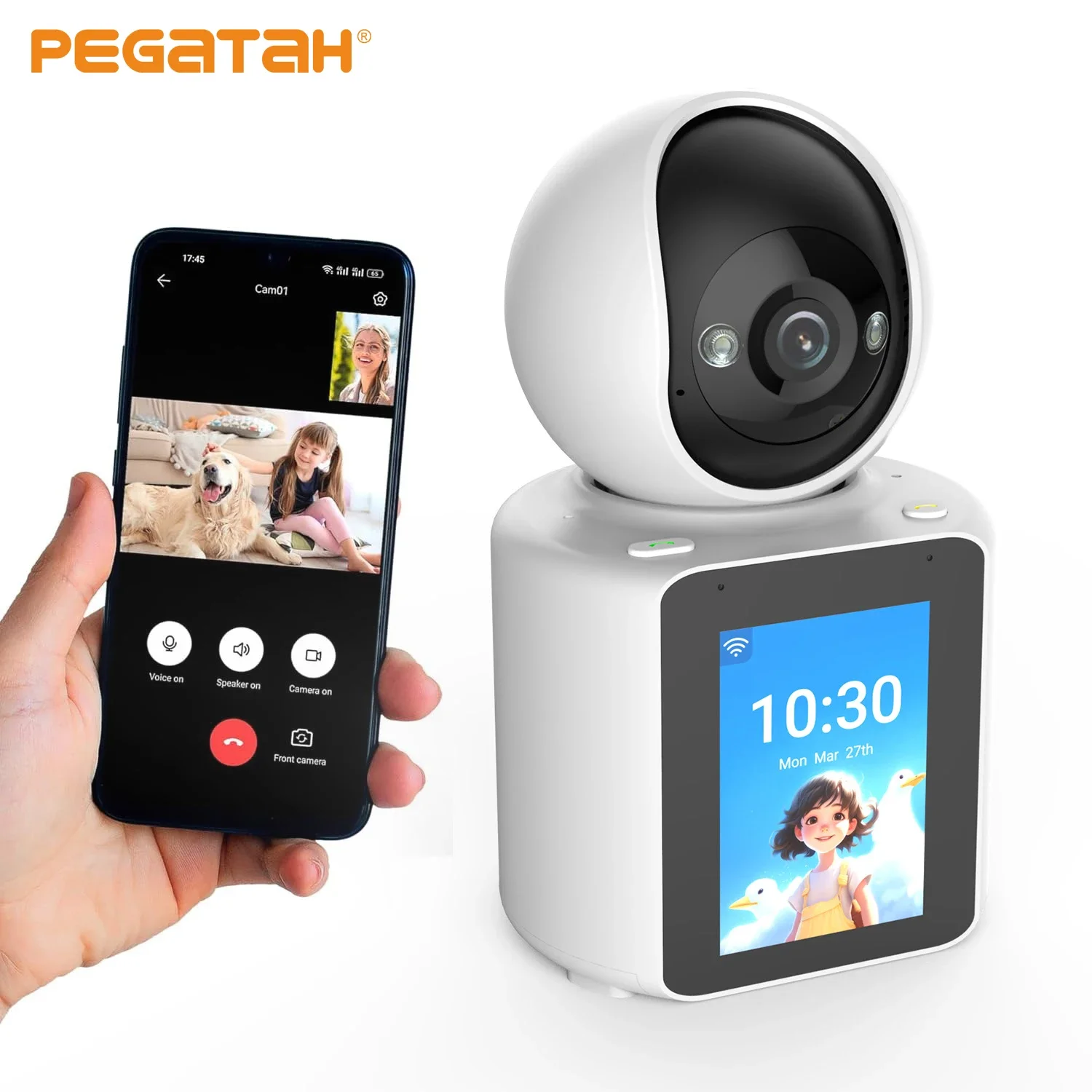 2MP Wireless WIFI Two way video calling Camera Baby Safety Protection Monitor 2.8-inch Screen White-light IR Vision IM CAM App