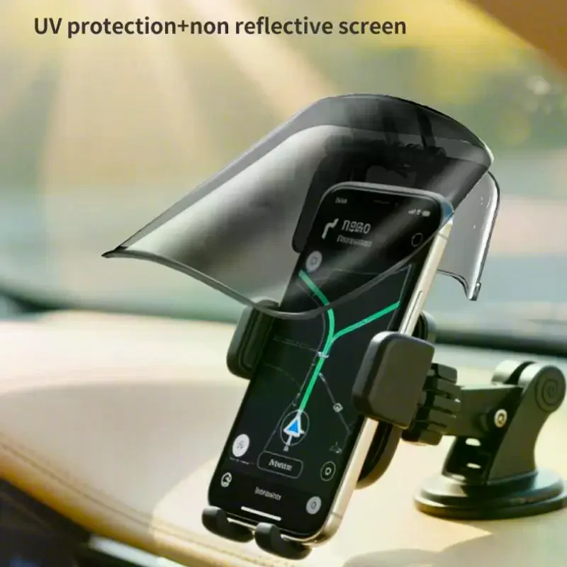1Pcs Adjustable Creative Riding Gear Outdoor Sun Hat Style Phone Mount Sun Shade Rainproof Universal Extended Sun Visor