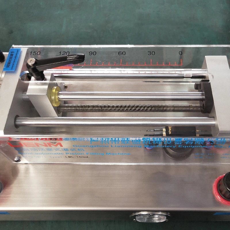 Semi Automatic 2 Nozzles Horizontal Liquid and Cream Paste Filler Bottle Filling Pneumatic Liquid Detergent Filling Machine