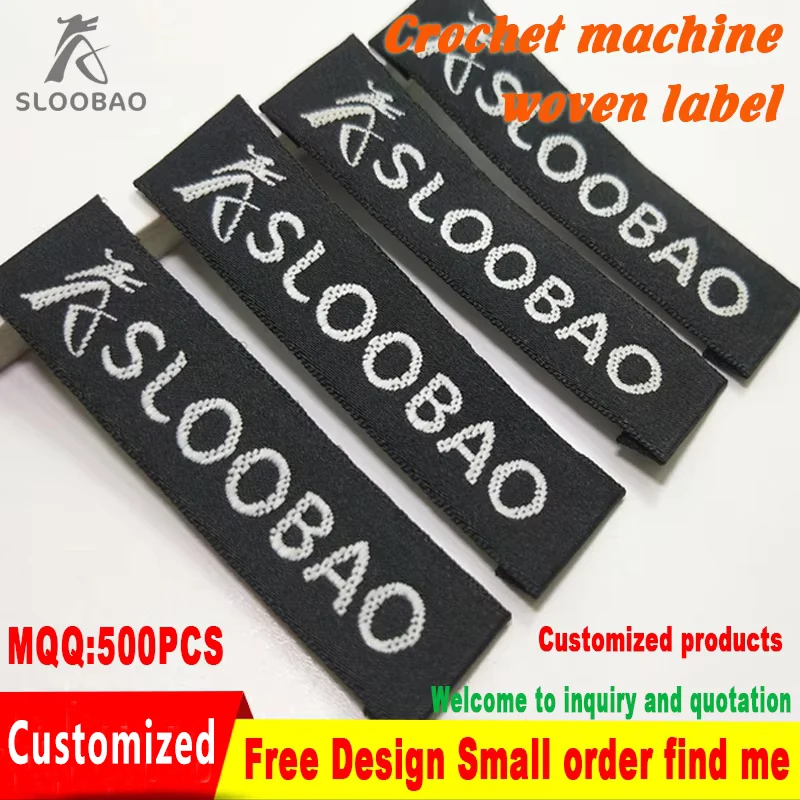 

Free Customeized Logo Tags Sewing Tags Woven Labels Hand Made Labels Clothing Tags Washable Garment For Clothes