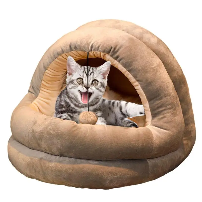 Closed Cat Bed Pet Cave Bed For Cats Pet Tent Cave Bed For Cats Small Dogs Indoor Cat Sleeping Bed Small Cat House For Kitten