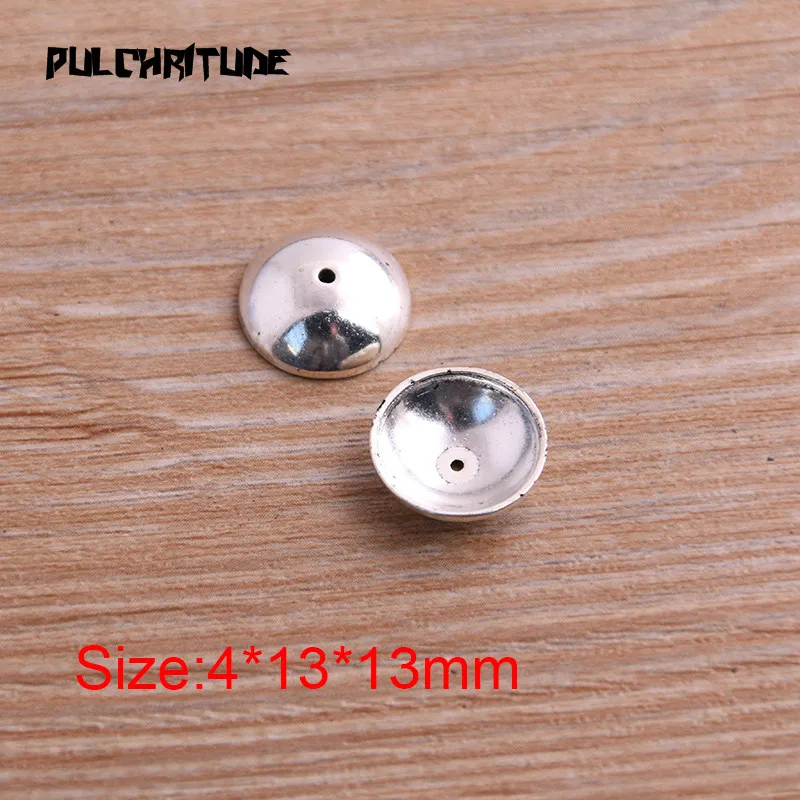 30pcs Two Color /Size Receptacle Hollow Round DIY Spaced Jewelry Accessories Charms For Jewelry Making