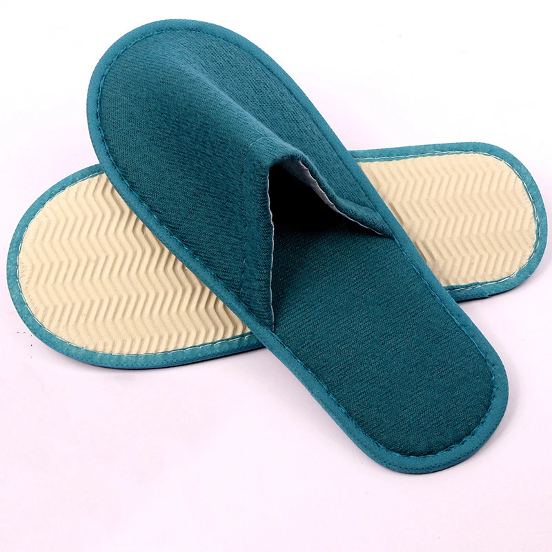 2024 New Simple Fashion Unisex Slippers Hotel Travel Spa Portable Men Slippers Disposable Home Guest Indoor Linen Men Slipper