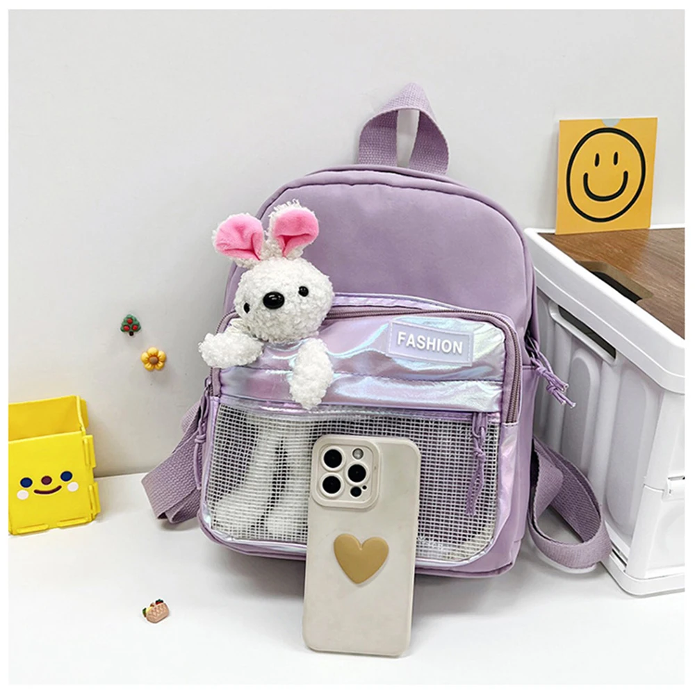 Sac à dos brodé de grande capacité avec nom personnalisé pour enfants, sac de livre pour garçons de la maternelle, sac à dos lapin mignon au laser, nouveau