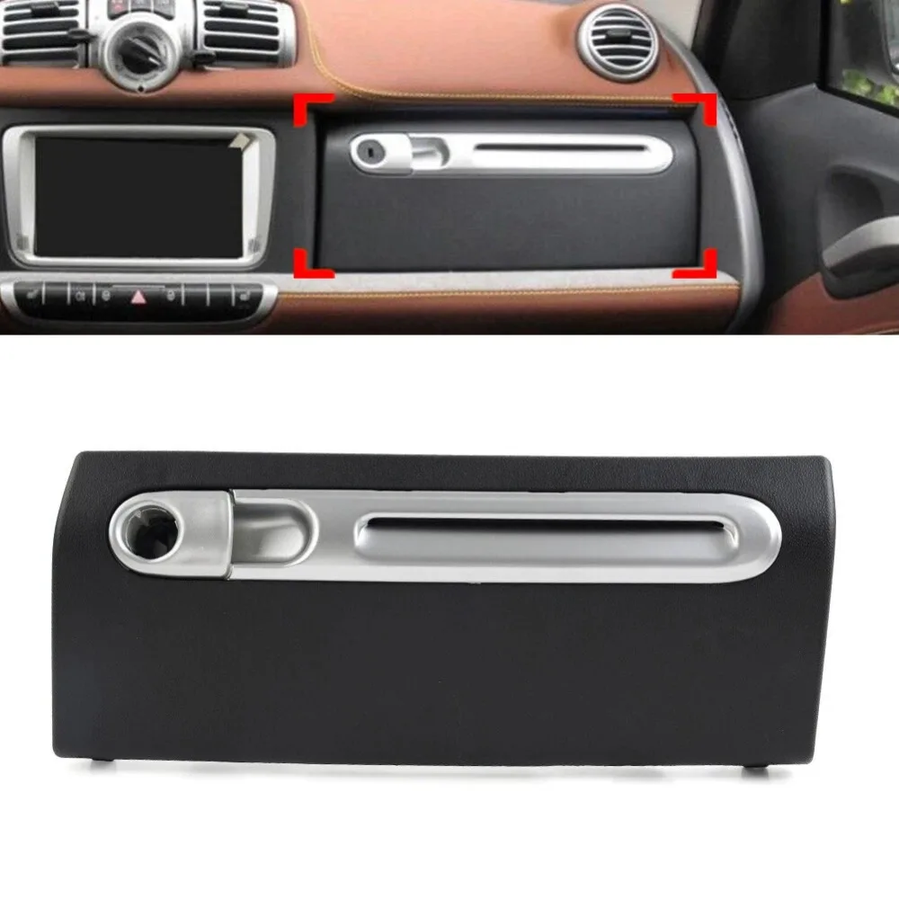 

For Mercedes Benz Smart 2008-2015 A4516892853 ABS Black LHD Passenger Car Console Glove Box Cover Storage Box Lid