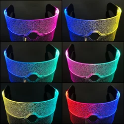 Future Science Technology LED Luminous Glasses Fashion Punk Goggles Party Wedding Colorful Light Party Glasses Décor