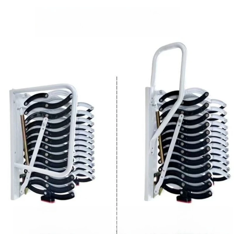 

Outdoor telescopic staircase wall hanging wall hanging folding ladder loft loft floor shop household sun room special