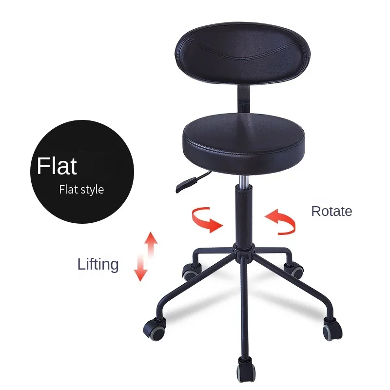 Household Round Stool with Wheels Gaming Chairs for Bedroom  Adjustable Desk  Executive Office Chair Vanity Girl