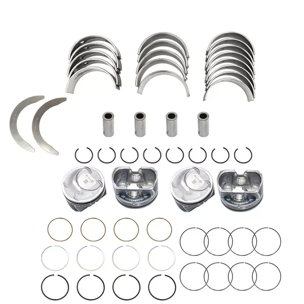 Engine Parts Pistons With Rings Mian Connecting Rod Bearing Set Fit 2.4 L G4KE For Hyundai Sonata Kia Sorento Optima 2.4L L4 GAS