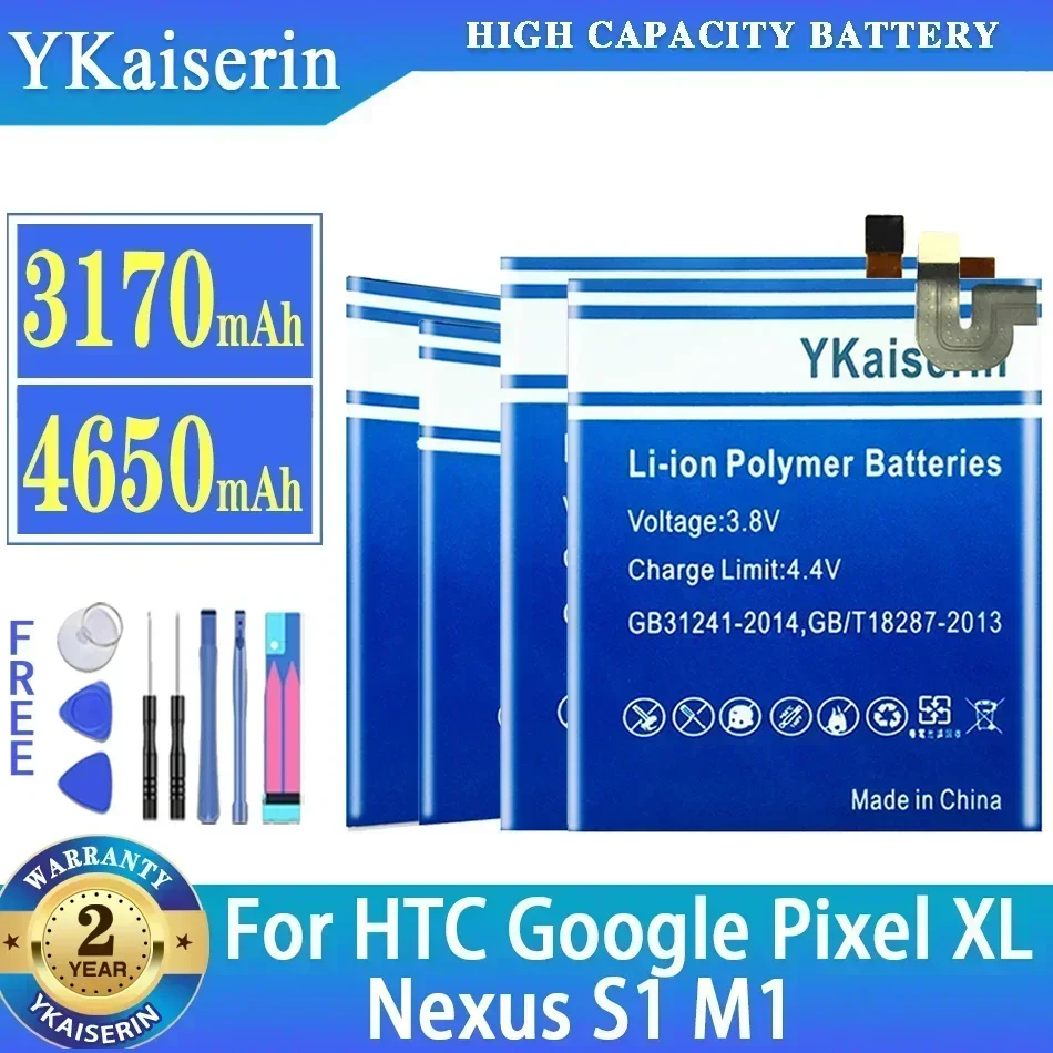 

YKaiserin B2PW2100 B2PW4100 Battery for HTC Google Pixel/XL for Nexus M1 S1 High Quality Batterij + Free Tools + Track NO