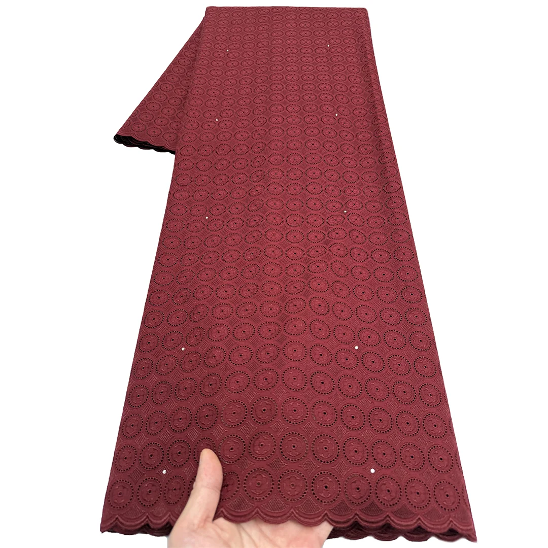 

2026 High Quality African Cotton Lace Fabric Swiss Voile Lace Dubai Cotton Dry Lace For Men Cloths Women Wedding Dresses