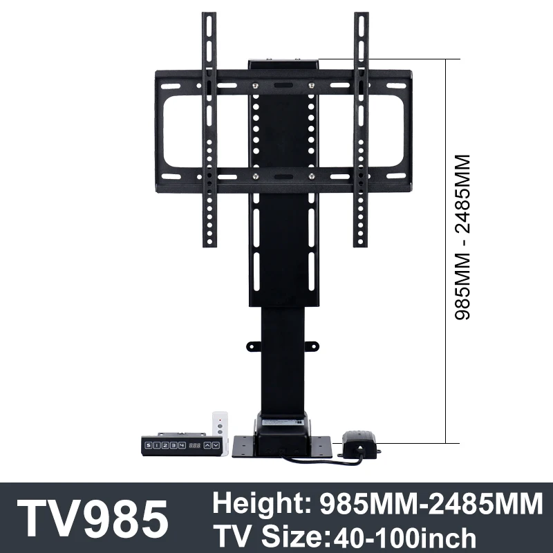 Imagem -02 - Elétrica tv Lifting Stand para Grande Lcd Led Gabinete Mount Lifter Pode Ser Instalado de Cabeça para Baixo 1500 mm Curso 120kg de Carga 30 100