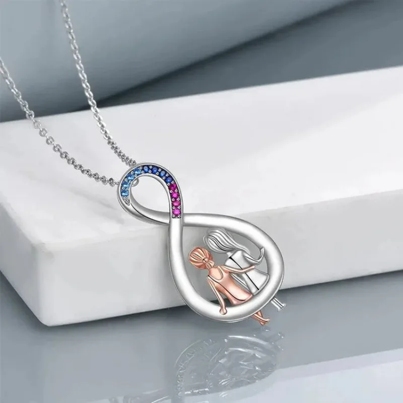 Fashion Always My Daughter Forever My Friend Infinity Pendant Necklace Mother and Children Jewelry Gifts