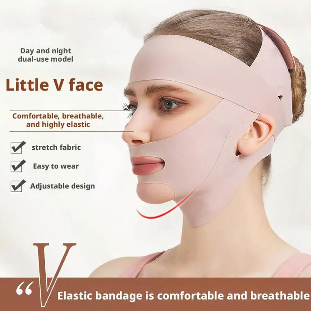 Adjustable Face Slimming Strap Jaw Strap Jawline Shaper Chin Strap V Line Face Slimming Lifting Mask for Sleeping ﻿